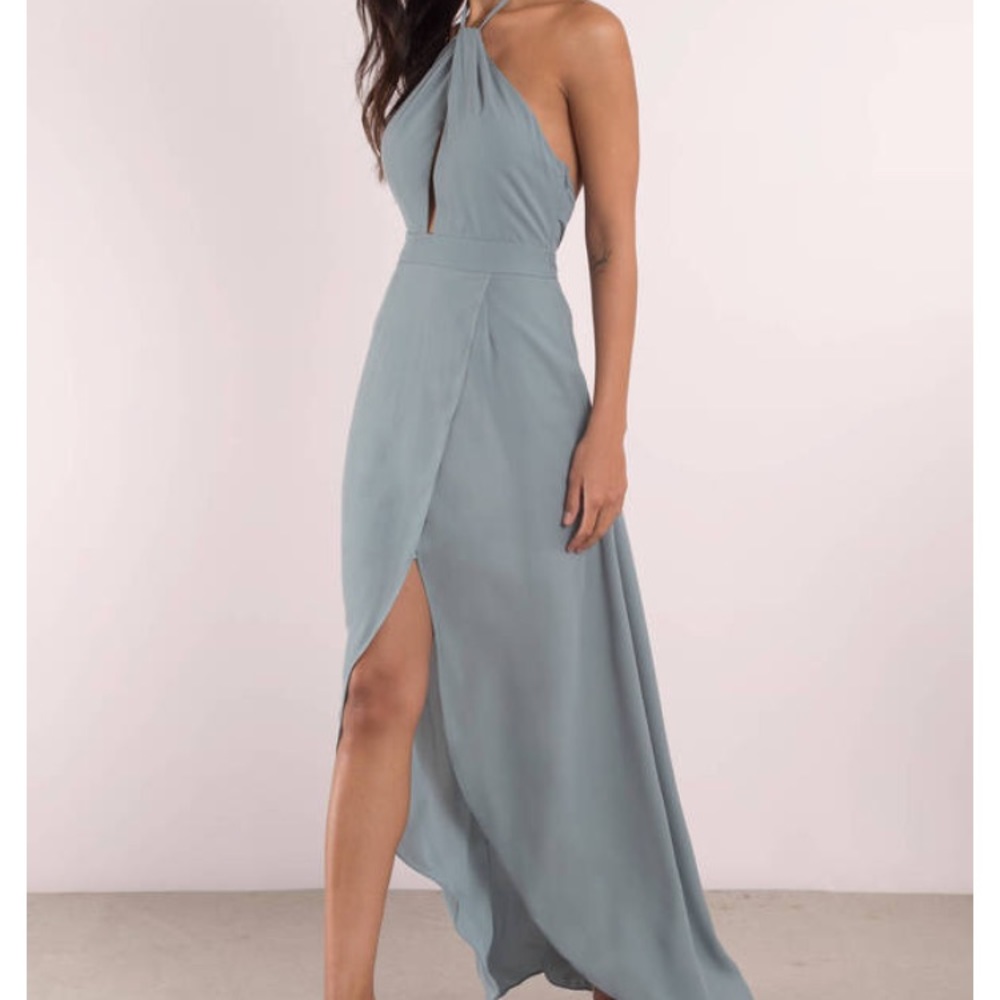 Tobi Patti Blue Halter Dress